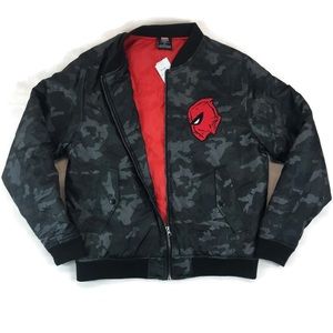 SOLD DEADPOOL Marvel Black Camo Bomber Jacket